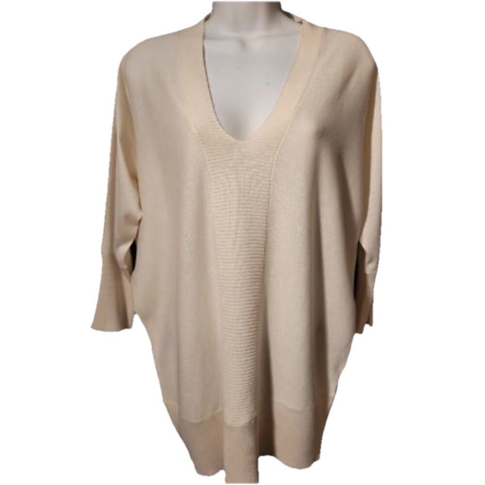Sexy Magaschoni Silk Cashmere Tunic Sweater Womens Medium Minimalist Lagenlook
